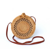 Round straw bag