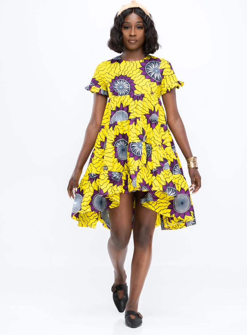 African Print High Low Mini Dress For Sale Online | Nomose Couture N'omose Couture African Print High Low Mini Dress For Sale Online | Nomose Couture N'omose Couture