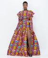African Imose Maxi Skirt - Purple