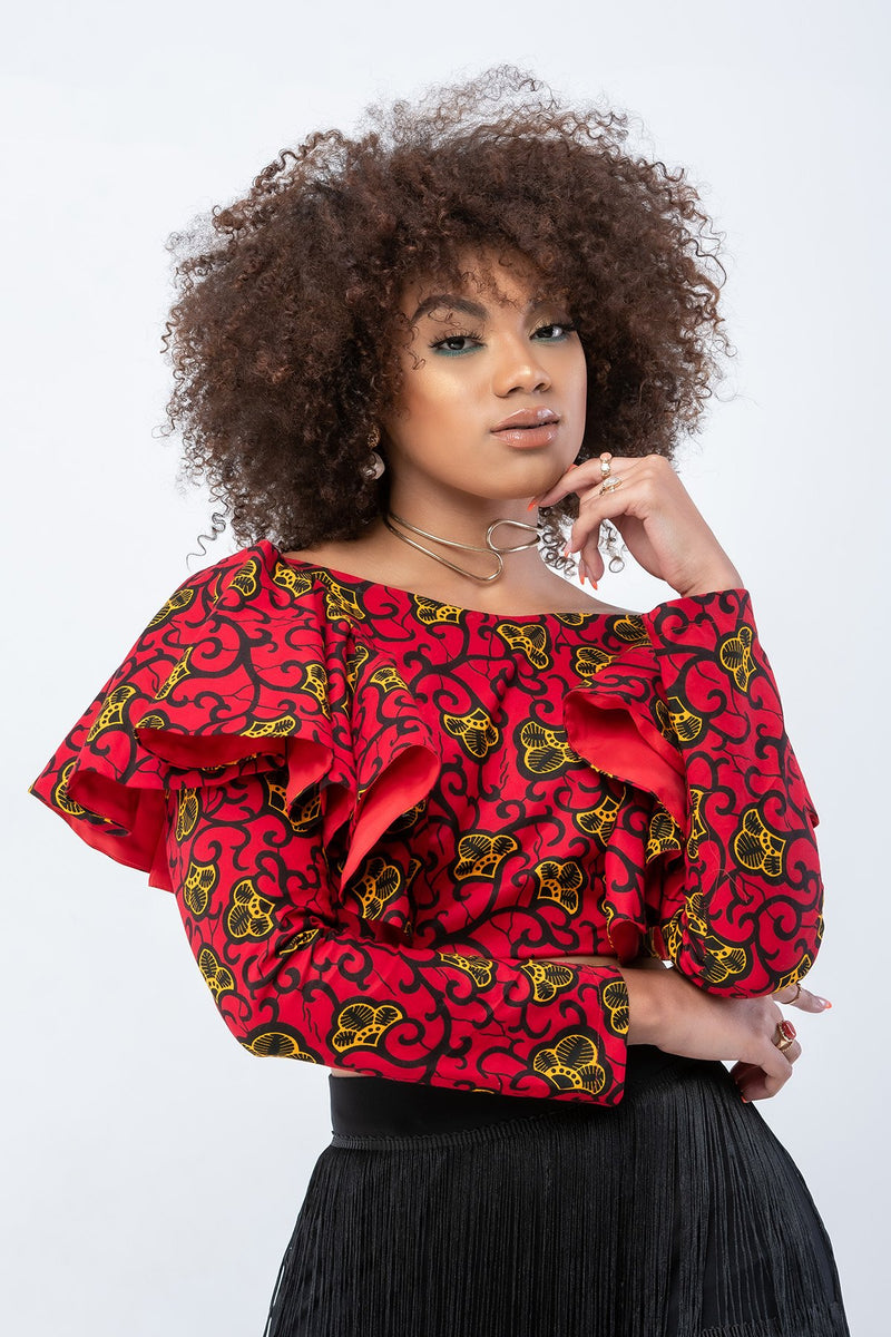 African print top