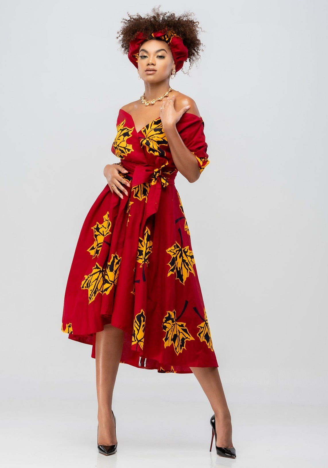 African Print Urembo Asymmetrical Dress - African Clothing For Sale African Print Urembo Asymmetrical Dress - African Clothing For Sale