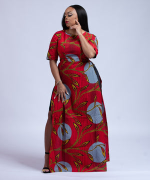 Plus size african print dress