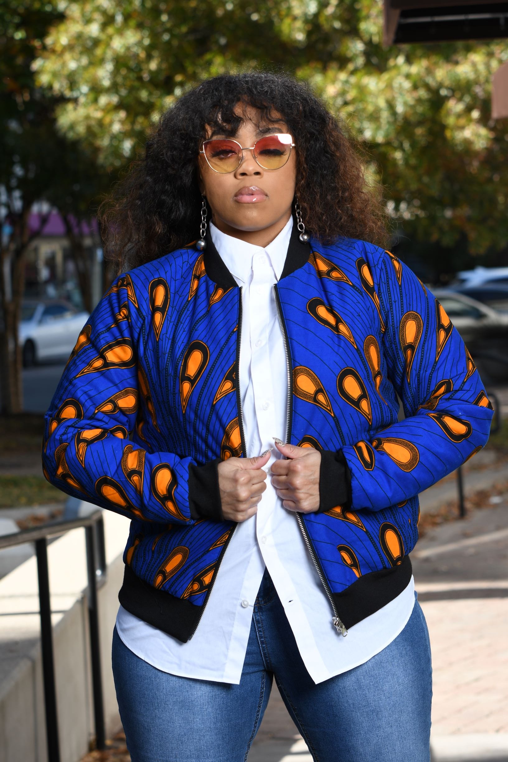Kente bomber jacket discount