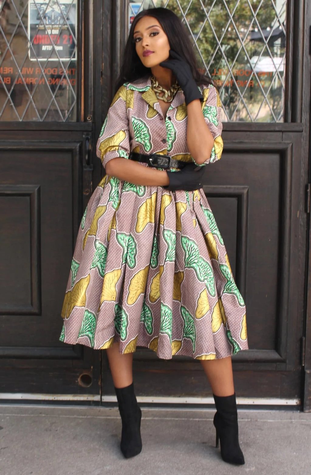 African Print Ehime Dress