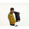 African Kente Print Bomber Jacket