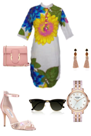 Omoye  African Print Shirt Dress