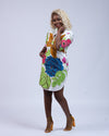 White ankara dress